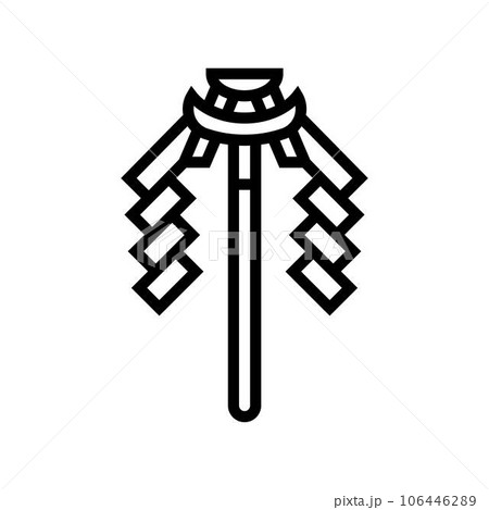 gohei wand shintoism line icon vector illustration 106446289