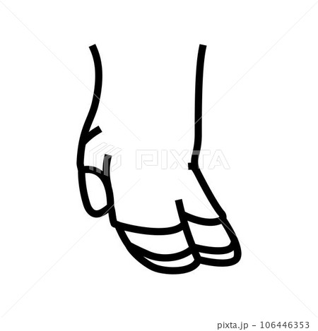 hoof pig animal line icon vector illustration 106446353