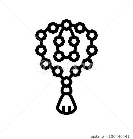 rudraksha beads line icon vector illustration rudraksha beads line icon vector illustration 106446441