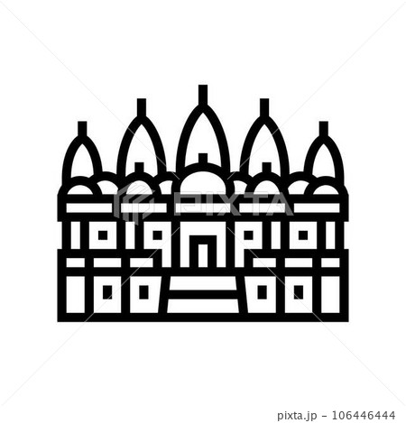 hindu temple god om line icon vector illustration hindu temple god om line icon vector illustration 106446444