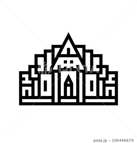 buddhist temple buddhism line icon vector illustration buddhist temple buddhism line icon vector illustration 106446679