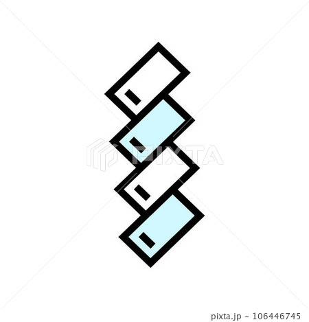 shide paper streamers shintoism color icon vector illustration 106446745