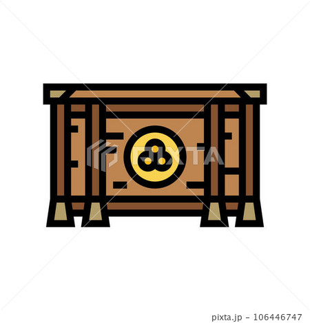 saisen monetary offering shintoism color icon vector illustration 106446747