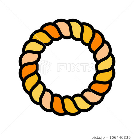 shimenawa ring shintoism color icon vector illustration 106446839