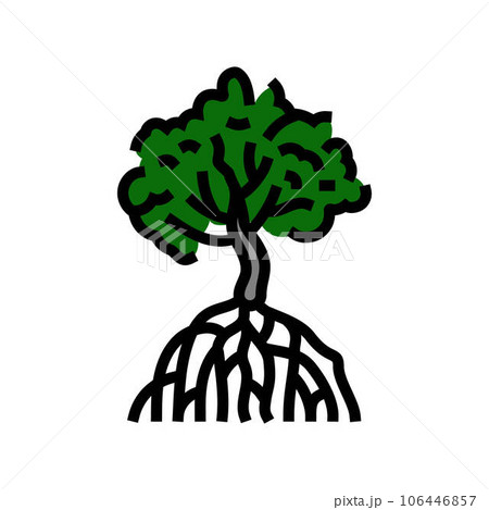 mangrove tree color icon vector illustration 106446857