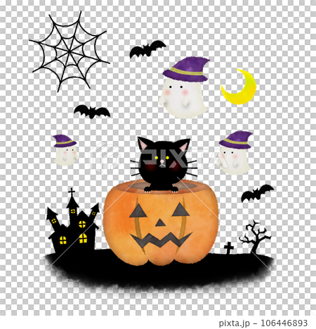 ハロウィンの水彩風イラストのイラスト素材 [106446893] - PIXTA