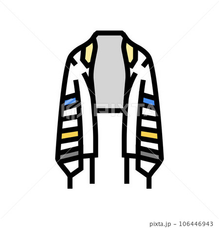 tallit prayer shawl color icon vector illustration tallit prayer shawl color icon vector illustration 106446943