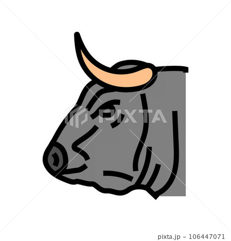 bull head animal color icon vector illustration bull head animal color icon vector illustration 106447071