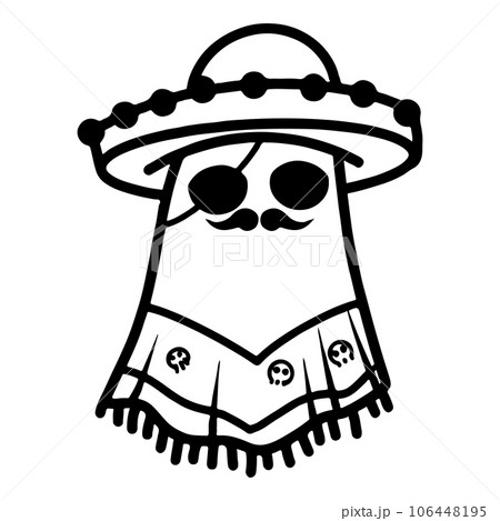 Halloween ghost party element outline design decoraction icon 106448195