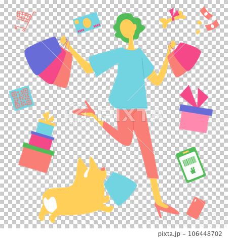 一個喜歡在假期和她的狗一起出去的女人 一個喜歡在假期和她的狗一起出去的女人 106448702