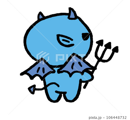 角と羽が生えたかわいい子ども悪魔 106448732