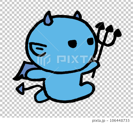 有角和翅膀的可愛小惡魔 有角和翅膀的可愛小惡魔 106448733