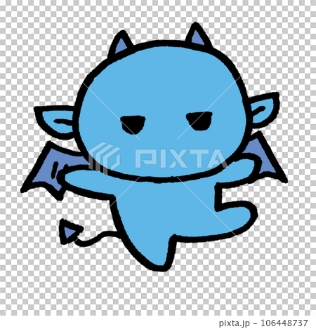 有角和翅膀的可愛小惡魔 106448737