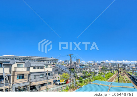 神奈川県横浜市の都市風景　小机駅 106448761