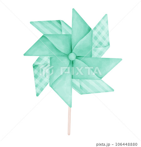 Windmill watercolor cartoon  106448880