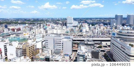 ビルや商業施設のある都会の風景　埼玉県大宮 106449035