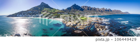 Aerial view of Clifton beach in Cape Town, Western Cape, South Africa Aerial view of Clifton beach in Cape Town, Western Cape, South Africa 106449429