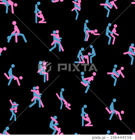 Kama Sutra, seamless pattern, design, poster, fabric. Kamasutra, sketchy poses for making love. Set. Kama Sutra, seamless pattern, design, poster, fabric. Kamasutra, sketchy poses for making love. Set. 106449556