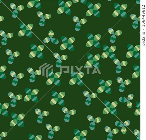 Clover blooming pink seamless pattern. St. Patrick's Day seamless pattern Clover blooming pink seamless pattern. St. Patrick's Day seamless pattern 106449612