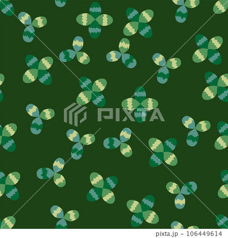 Clover blooming pink seamless pattern. St. Patrick's Day seamless pattern 106449614