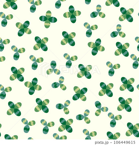 Clover blooming pink seamless pattern. St. Patrick's Day seamless pattern 106449615
