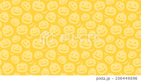 ベクター背景画像 シームレス ハロウィン イエロー 106449896
