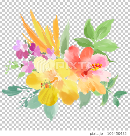 Hibiscus bouquet illustration Hibiscus bouquet illustration 106450483