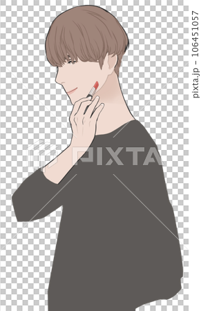 man wearing lipstick 106451057