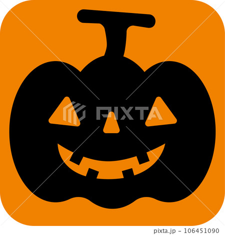 スクエアアイコン・ハロウィンかぼちゃのイラスト素材 [106451090] - PIXTA