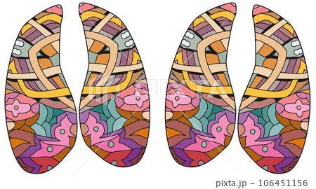 Bull hooves print. Decorative unusual object Bull hooves print. Decorative unusual object 106451156