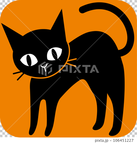 スクエアアイコン・ハロウィン黒猫 106451227