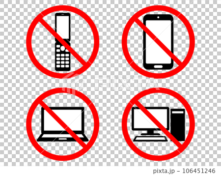 禁止手機和電腦的圖標集 106451246