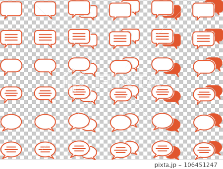 Conversation bubble icon_set of 36_orange 106451247