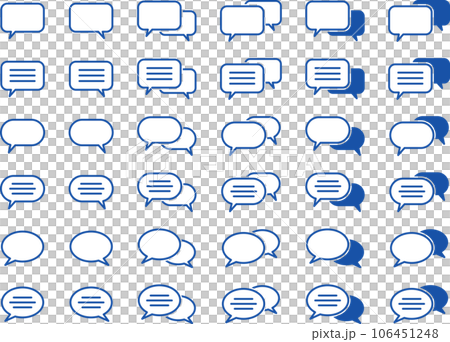 對話氣泡 icon_set of 36_blue 106451248