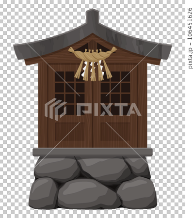 Illustration of a shrine_door closed_old 106451626