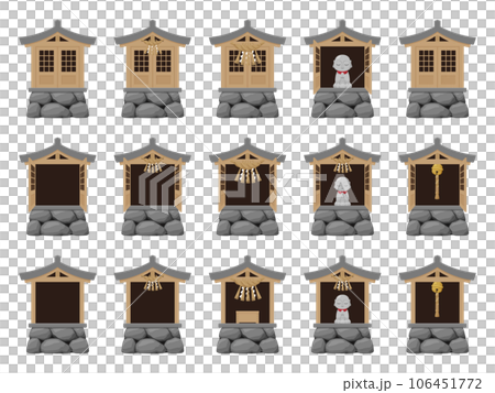 Shrine illustration material set _ new 106451772