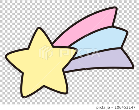 かわいい流れ星のアイコンイラスト 106452147