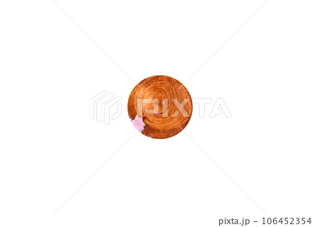 Round puff pastry croissant with raspberry filling or new york roll Round puff pastry croissant with raspberry filling or new york roll 106452354