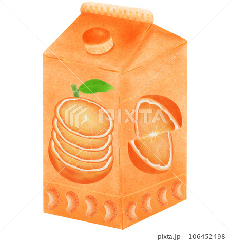 Orange juice carton cardboard box pack isolated on white background Orange juice carton cardboard box pack isolated on white background 106452498