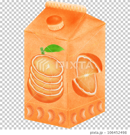 Orange juice carton cardboard box pack isolated on white background Orange juice carton cardboard box pack isolated on white background 106452498