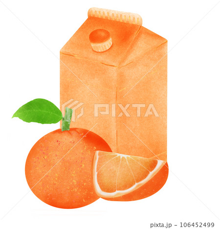 Orange juice carton cardboard box pack isolated on white background Orange juice carton cardboard box pack isolated on white background 106452499