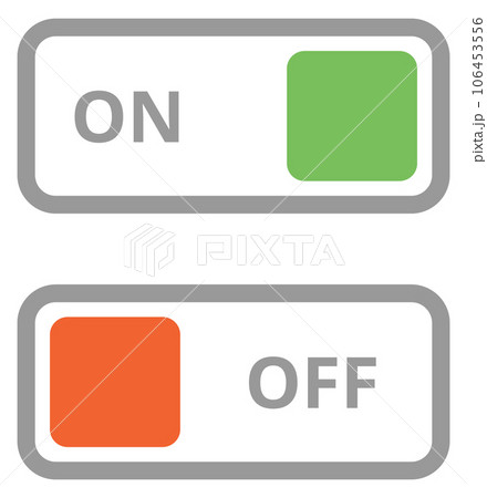 Color on off slider. Simple interface switch 106453556