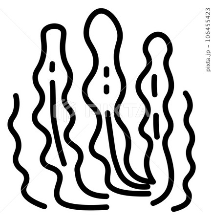 Sea weeds line icon. Underwater plants. Marine life Sea weeds line icon. Underwater plants. Marine life 106455423