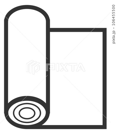 Fabric roll line icon. Textile symbol. Carpet sign 106455500