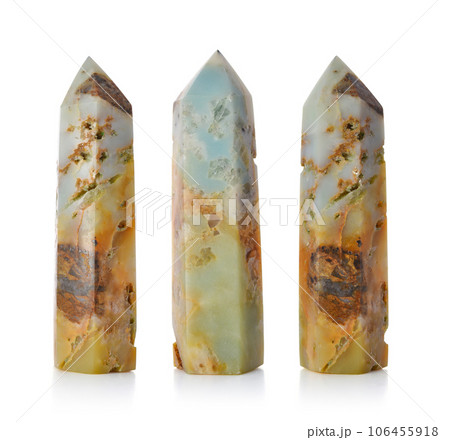 Blue and Brown Patern Amazonite Mineral Gem Stone 106455918