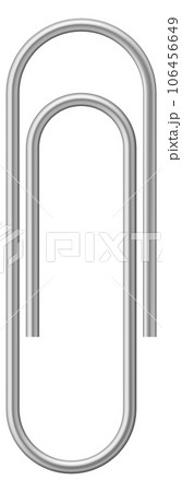 Office paper clip mockup. Realistic steel stationery Office paper clip mockup. Realistic steel stationery 106456649