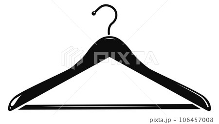 Clothes hanger icon. Wardrobe symbol. Fashion closet sign 106457008