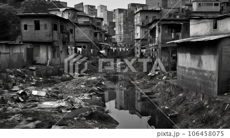 洪水・津波・川・水害・廃墟・不法投棄・貧困・インフラ・地震・津波の被害があった街 洪水・津波・川・水害・廃墟・不法投棄・貧困・インフラ・地震・津波の被害があった街 106458075