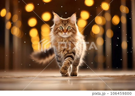 優雅に歩く猫2　AI生成画像 106459800