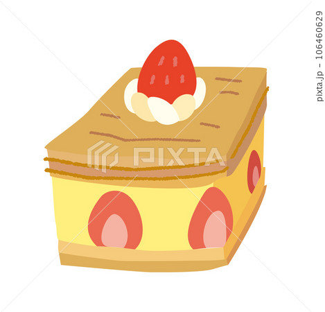 いちごのカスタードパイのベクターイラスト いちごのカスタードパイのベクターイラスト 106460629